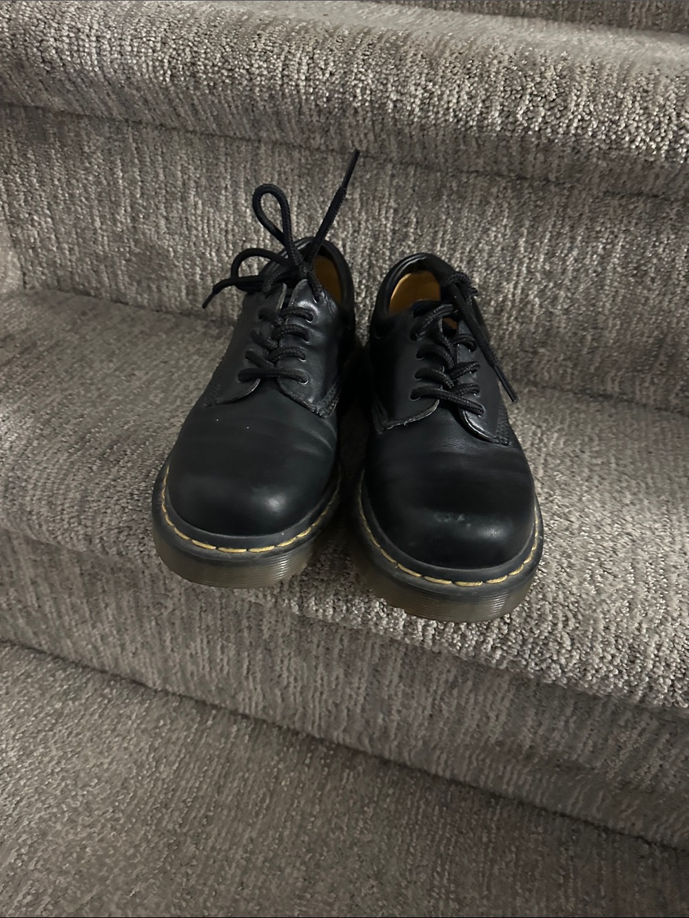 Dr. Martens Black Leather 5-Eye Derby Shoes